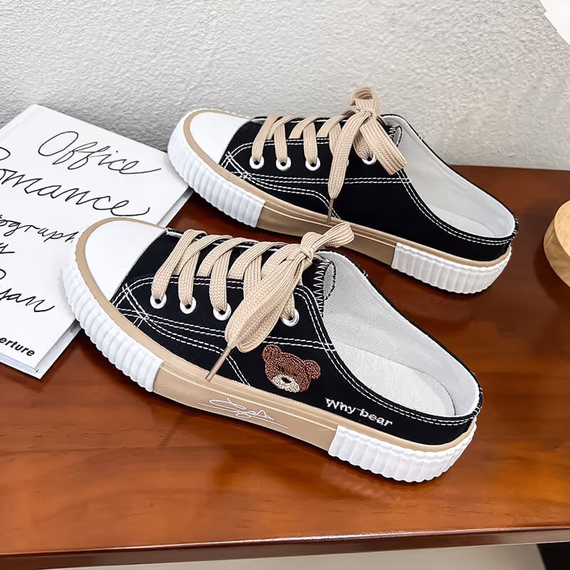 FRESHENY Bear canvas shoes