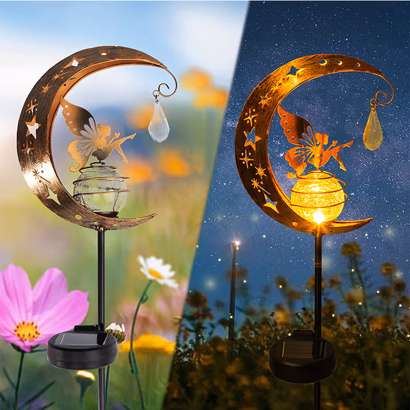 Moon Angel Yard Light